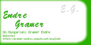 endre gramer business card